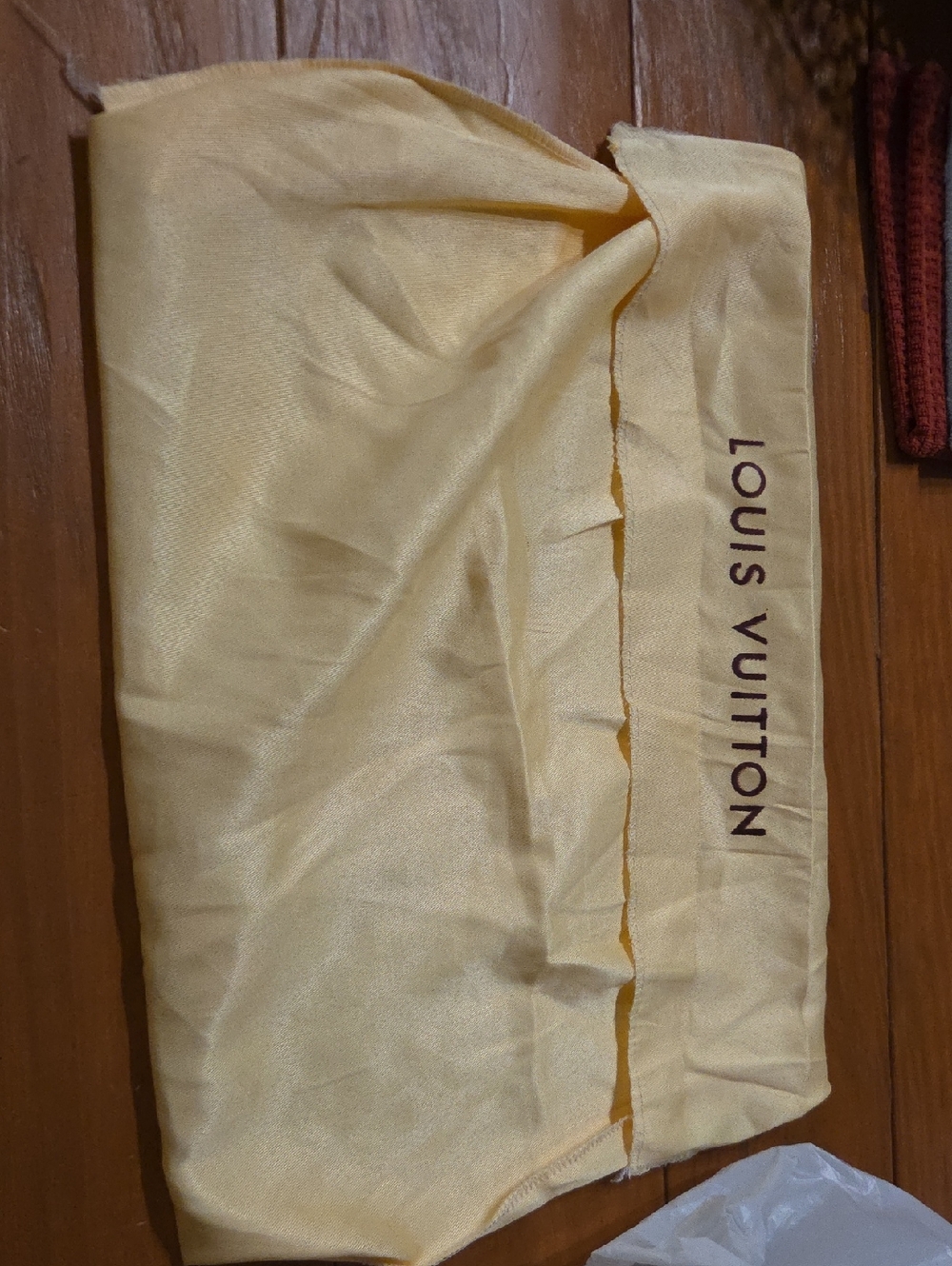 Louis Vuitton Yellow Logo Dust Bag